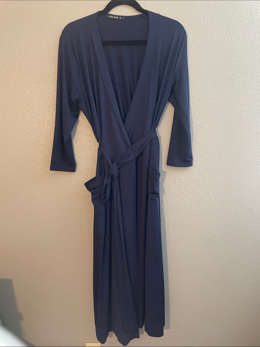 Koh koh Navy Wrap dress with pockets
